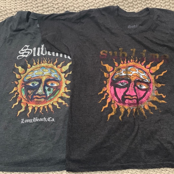 2 Small Sublime Band tees - Picture 1 of 3